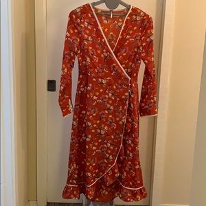 Free People Floral Wrap Dress